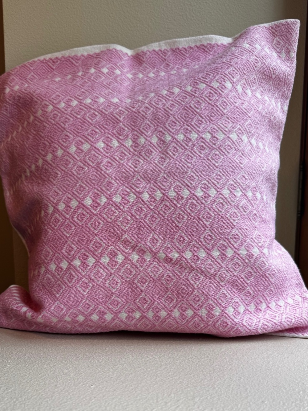 Hand-loomed pillow covers from Mexico: PINK